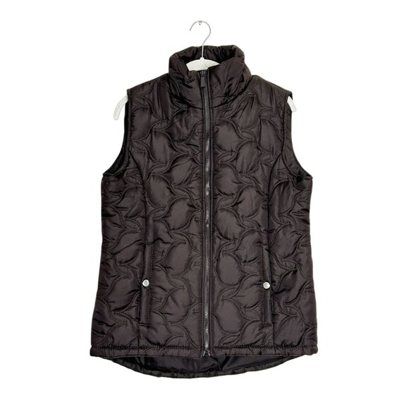 Sporto Women's Quilted Puffer Vest in Brown - Sz S - Picture 1 of 6